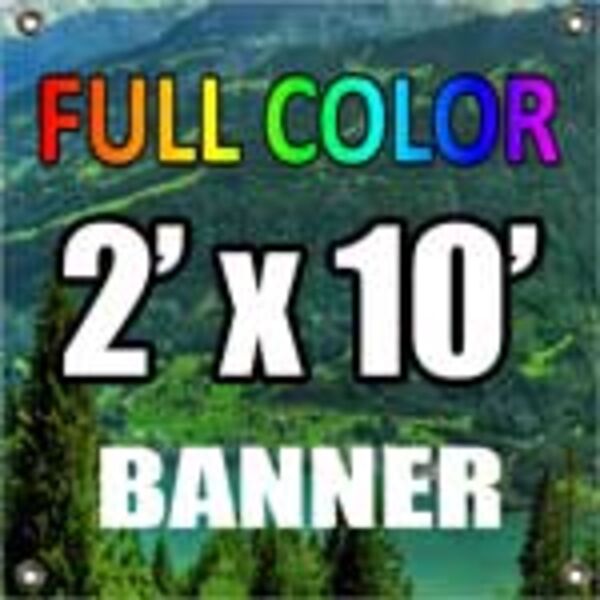 2'x10' Full Color Vinyl Banner (13oz.) Thumbnail